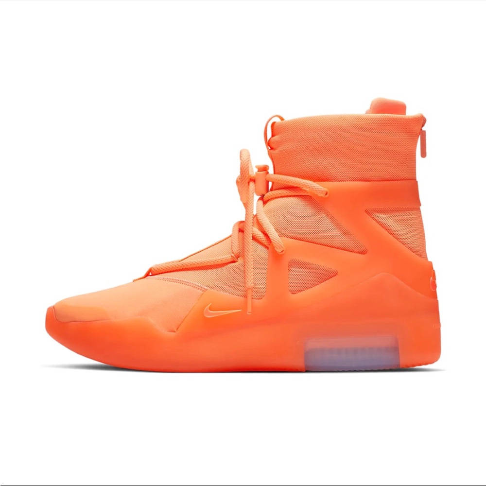 Size 8 - Nike Air Fear Of God 1 Orange Pulse Good Condition No Box